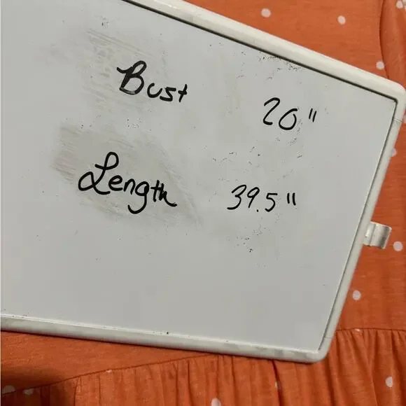 Reborn J Pink Orange Coral White Polka Dit Ruffle Tiered Knee Length Dress Large - Picture 5 of 5